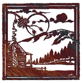 Framed Lakeside Iron Wall Hanging