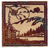 Framed Lakeside Iron Wall Hanging
