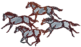 Western Decor, WA-774SC 4 Steel Ponies Wall Hangings