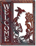 Garden Hummingbird Welcome Sign